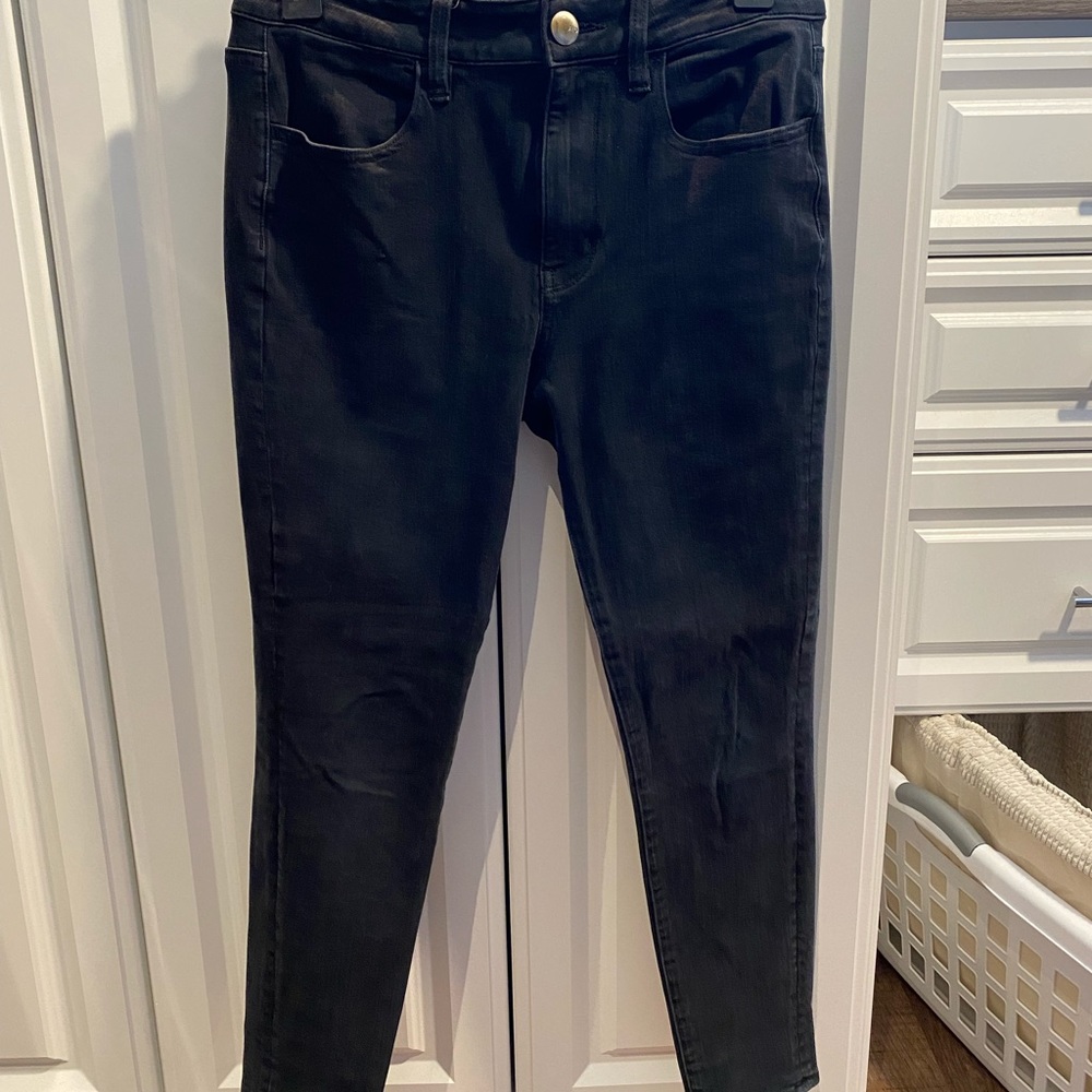 American eagle super stretch high rise black jeans